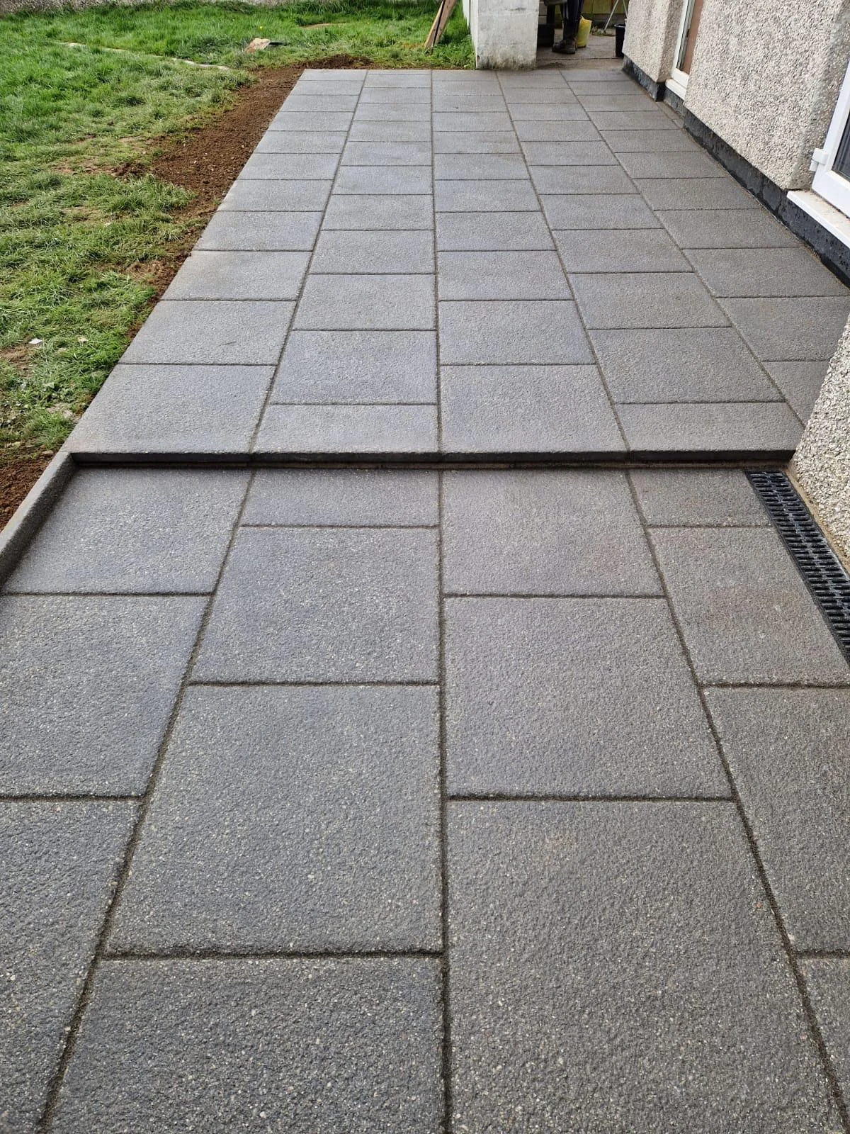 Granite paving path