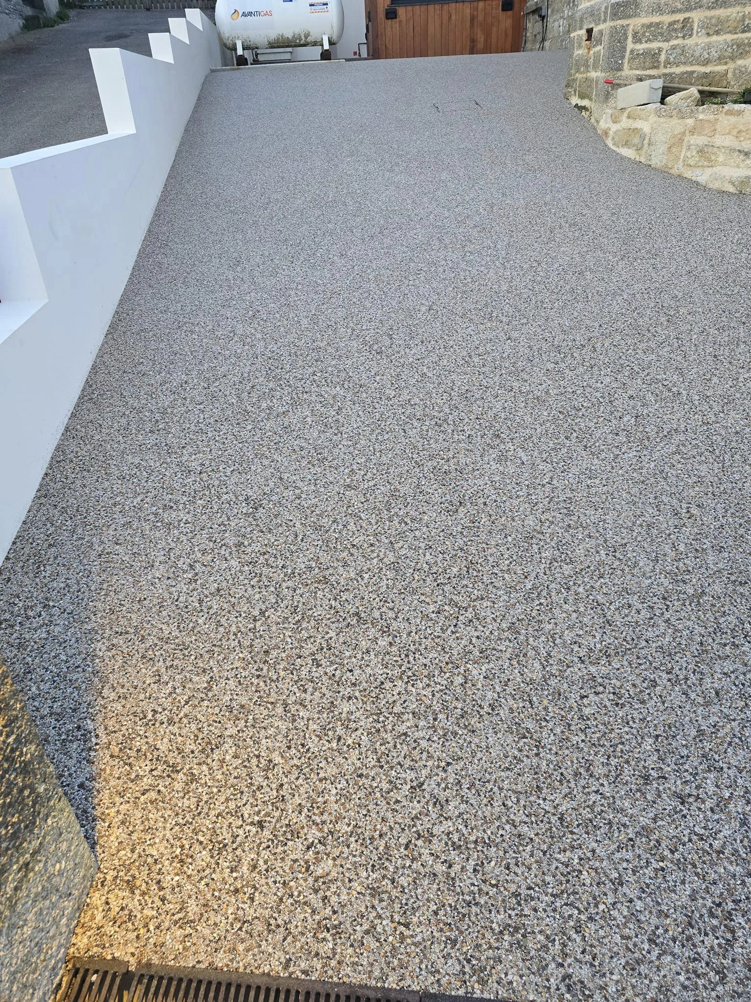 Resin bound driveway on a slope